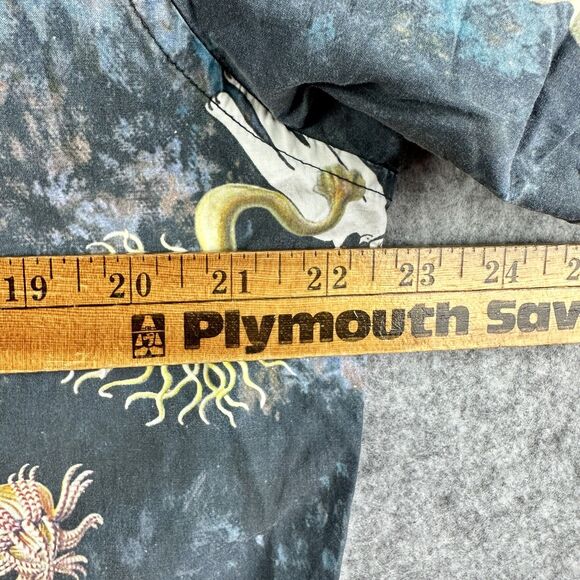 Ripndip Scuba Nerm Shirt Mens L Gray Cat Ocean Beach Surf Skater Street Button* - Picture 8 of 12